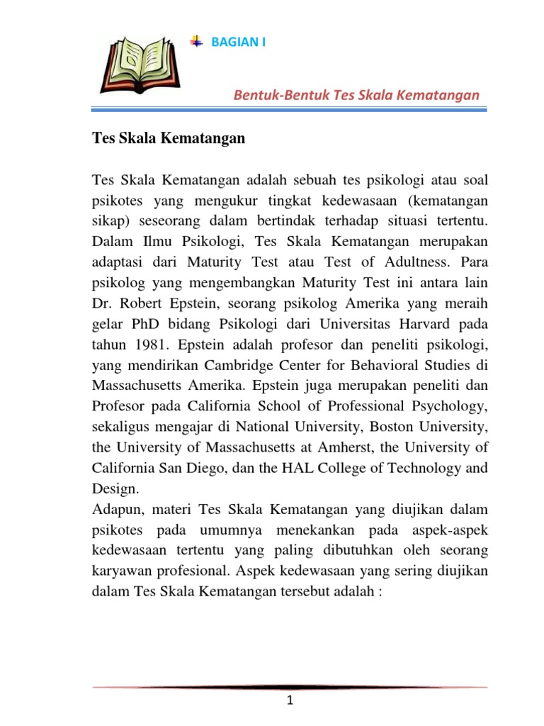 Tes Skala Kematangan