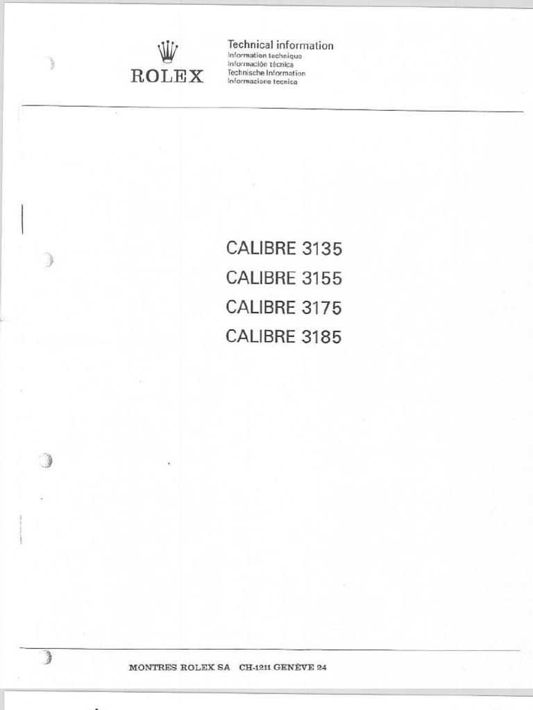 Rolex 3135tech | PDF | Foreign Language Studies | Home & Garden