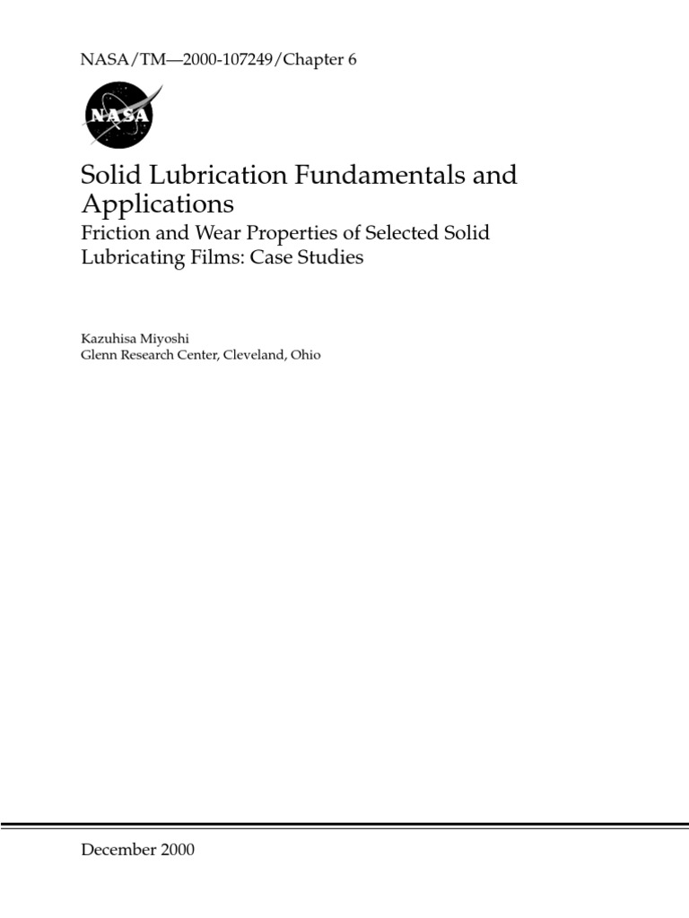 Sold Lubrication Fundamentals and Applications Friction and Wear | PDF ...