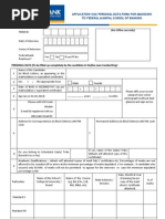 Application Cum Personal Data Form