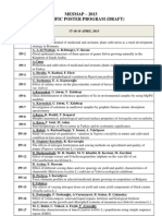 MESMAP - 2013 Scientific Poster Program (Draft) : Chrysanthemum Morifolium L