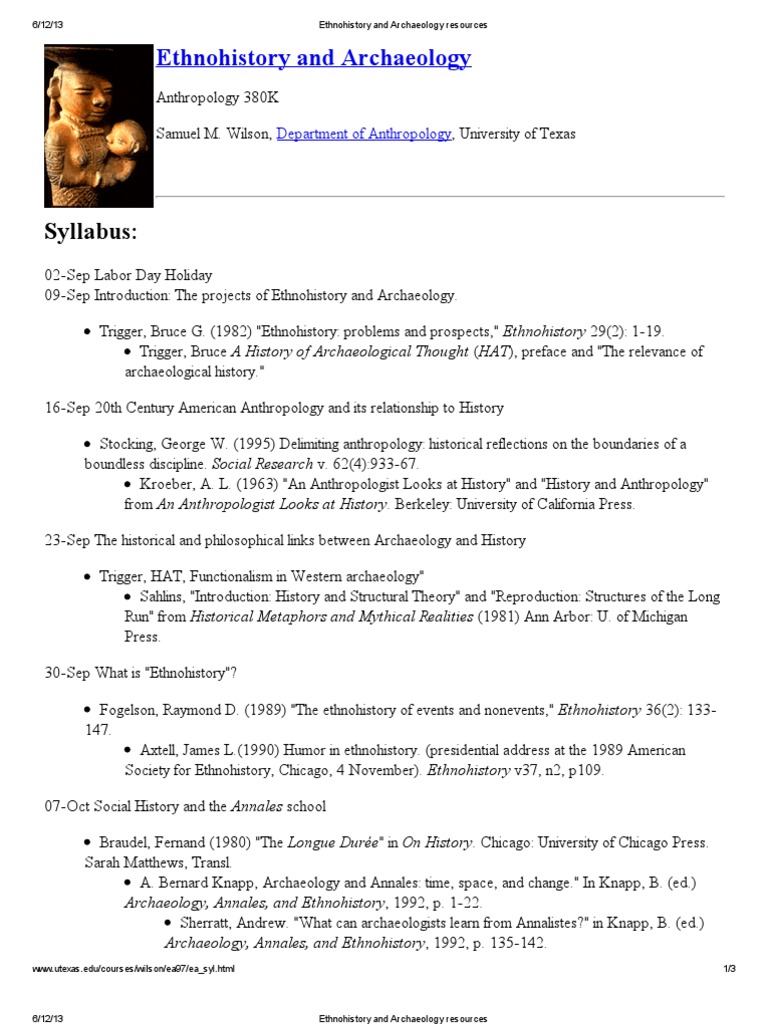 Ethnohistory and Archaeology Resources | PDF | Archaeology | Anthropology