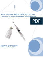 World Vaccines Market 2008-2013: Future Forecast, Critical Trends and Developments