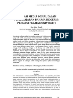 Aplikasi Media Sosial Dalam Pembelajaran Bahasa Inggeris: Persepsi Pelajar Universiti