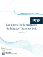 Les Bases Fondamentales Du Langage Transact SQL