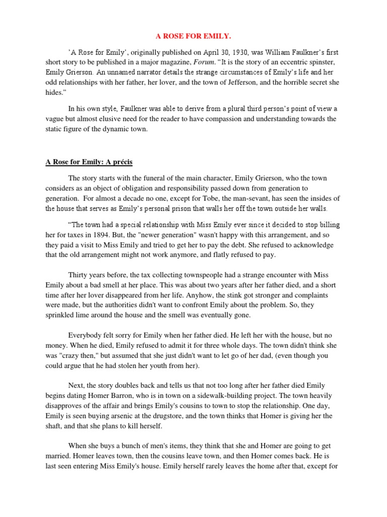 A Rose For Emily PDF