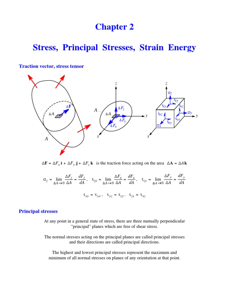 Principal Stresses and Strain Energy | PDF | Stress (Mechanics) | Solid ...