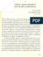 La conjunción y que une y la o que separa en la constitución del sujeto educativo