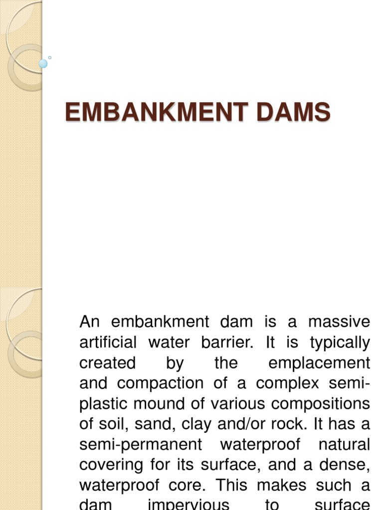 Embankment Dams | PDF | Dam | Economic Sectors