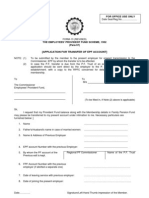PF Transfer Form