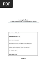 Joining the Dots - A Critical Analysis of Cycling Policy in Belfast