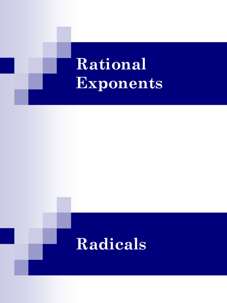 1.8 Rational Exponents and Radicals | PDF | Fraction (Mathematics ...