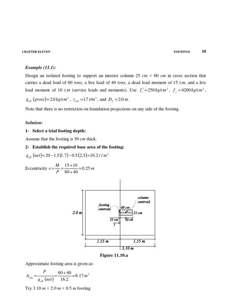 Eccentric Footings | PDF | Beam (Structure) | Reinforced Concrete