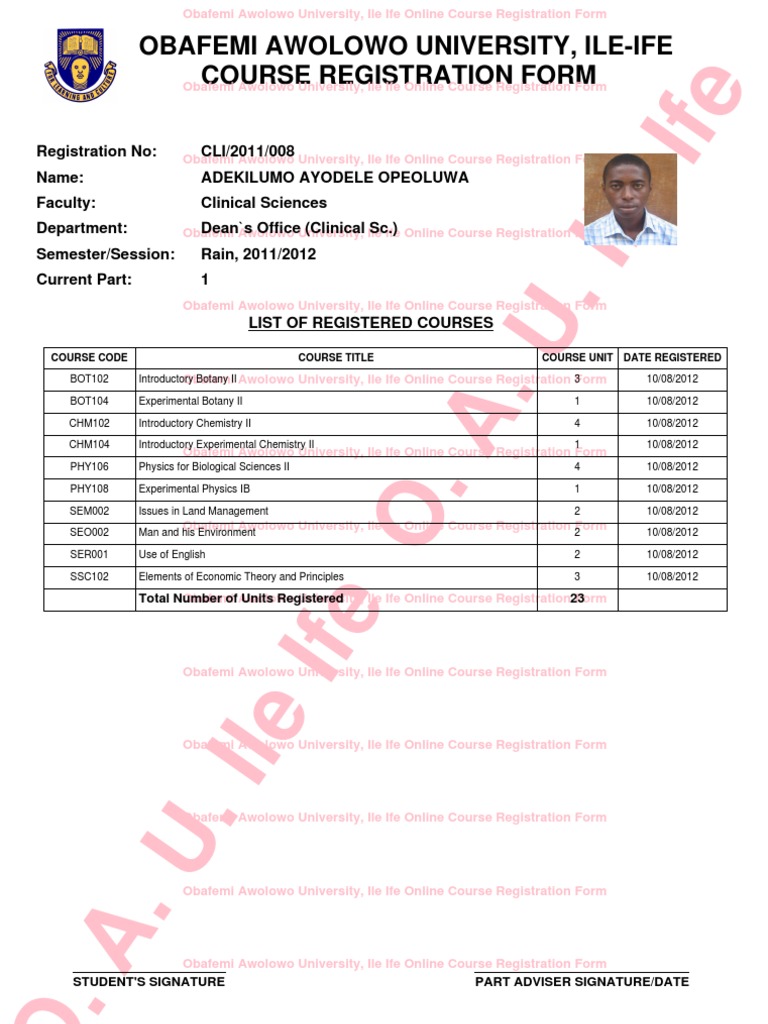 O. A. U. Ile Ife O. A. U. Ile Ife: Obafemi Awolowo University, Ile-Ife ...