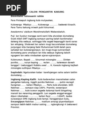 Kumpulan Teks Pidato Bahasa Jawa Acara Pernikahan Kumpulan Referensi Teks Pidato