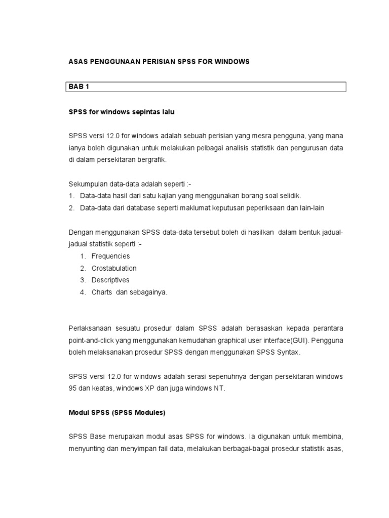 SPSS | PDF