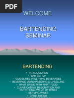 Welcome: Bartending Seminar