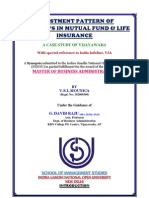 Investment Pattern of Investor'S in Mutual Fund & Life Insurance