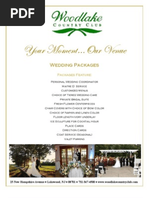 Wedding Menu