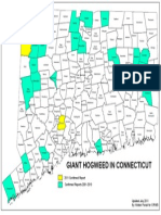 Giant hogweed distribution in Connecticut