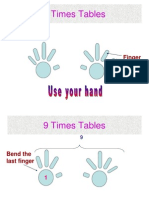 9 Times Tables: Finger