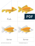 Parts of The Fish Nomenclature Cards - Handmade