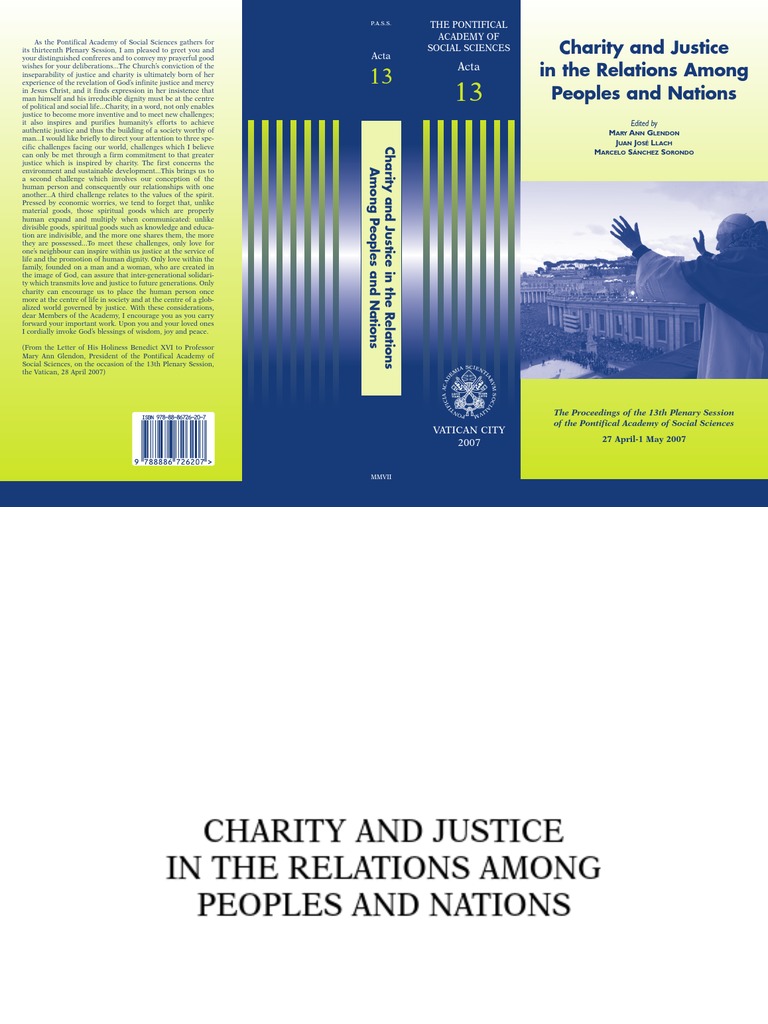 Acta 13 Charity And Justice In The Relations Among Peoples - 