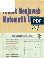 Teknik Menjawab Matematik Upsr