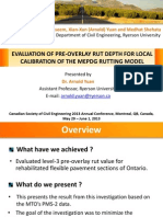 Evaluation of Pre-overlay Rut Depth for Local Calibration of the MEPDG Rutting Model