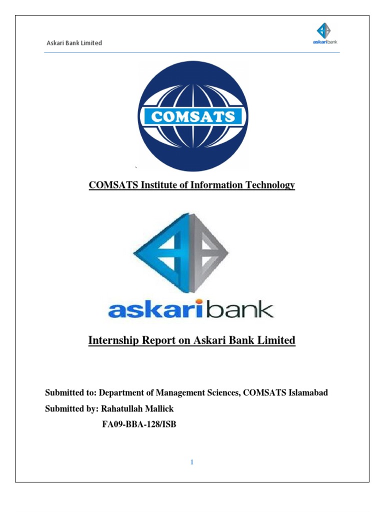 Internship Report on Askari Bank Limited | Banks | Islamic ...