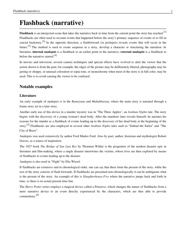 Flashback (Narrative) | PDF | Entertainment | Storytelling