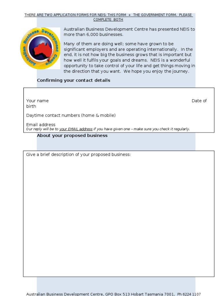 Application Form ABDC | PDF | Business | Economies