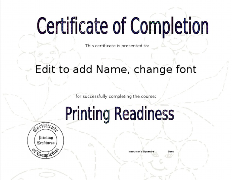 Course Completion Certificate Template | PDF | Business