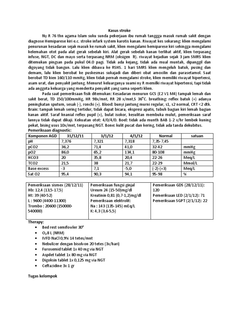 Contoh Kasus Stroke