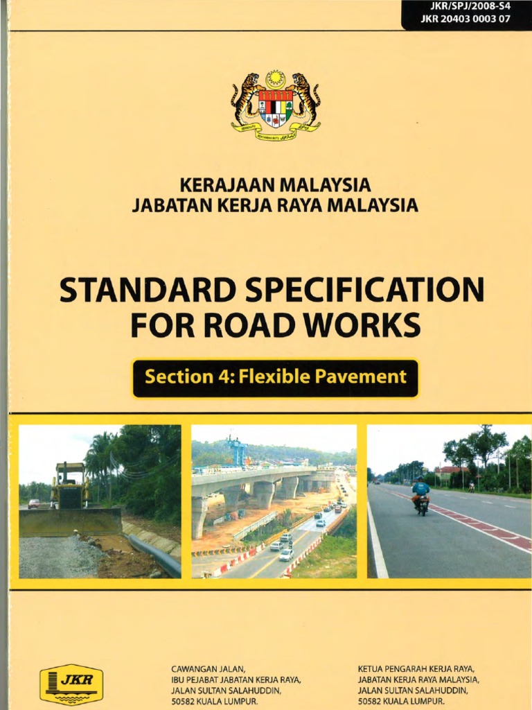 JKR Specification of Road Works (Flexibe Pavement) PDF Horticulture