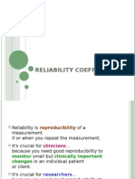 Reliability Coefficient Formula