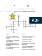 Advanced Crossword Puzzle, Parts of A House PDF