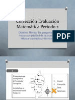 Corrección Evaluación Matemática Periodo 2