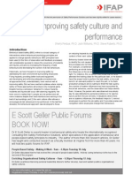 Improving Safety Culture and Performance: E Scott Geller Public Forums Book Now!