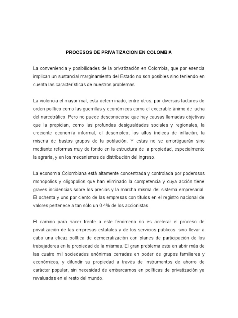 Procesos De Privatización _ Las privatizaciones y sus efectos en la ...