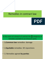 Remedies in Contract Law