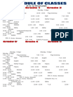 K to 12 Sample Daily Schedule