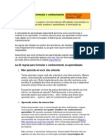 As 20 Regras para Formular o Conhecimento No Aprendizado