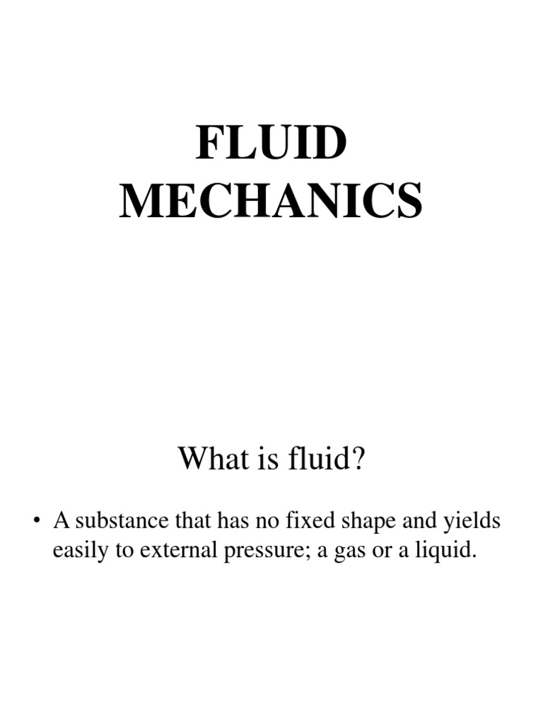 Introduction to Fluid Mechanics Concepts | PDF