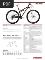 Features Bike Specs: Part # Model Size Color