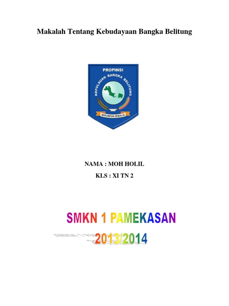 Makalah Tentang Kebudayaan Bangka