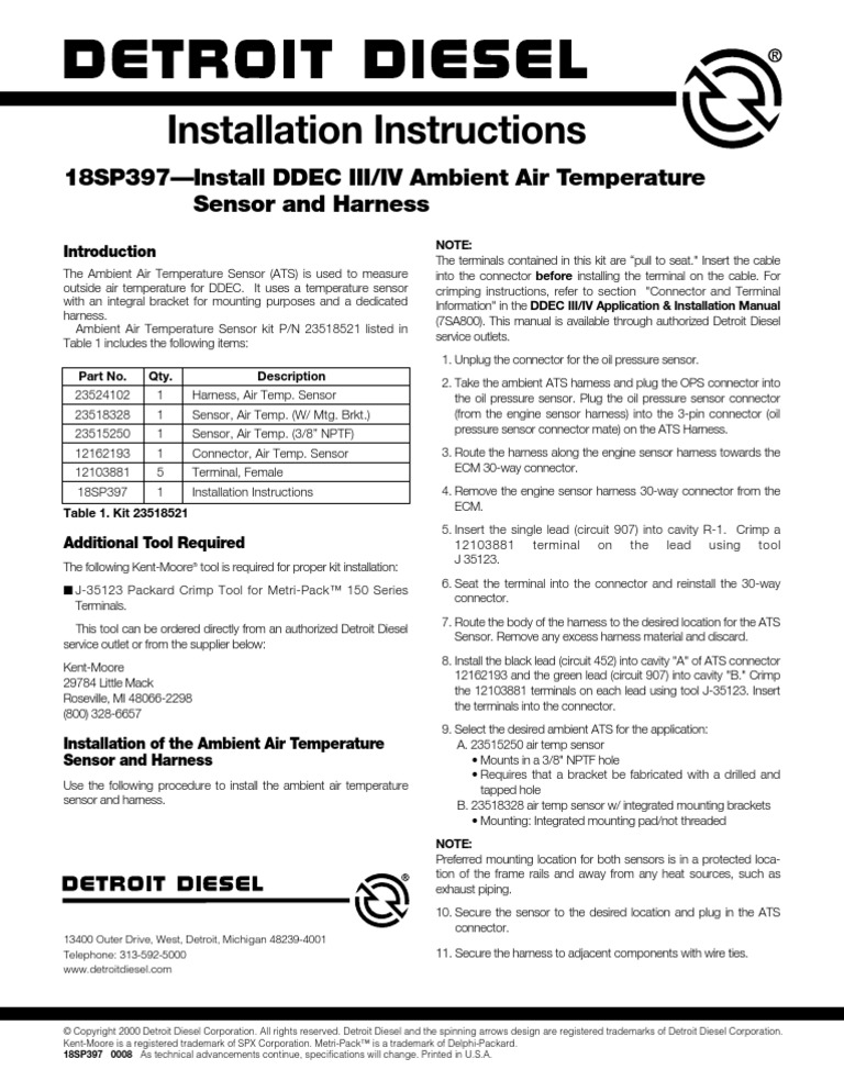 60 air detroit series sensor temp 60 Diesel Series Temperature air ambient Detroit Sensor 60 air detroit series sensor temp 60 Diesel Series Temperature air ambient Detroit Sensor