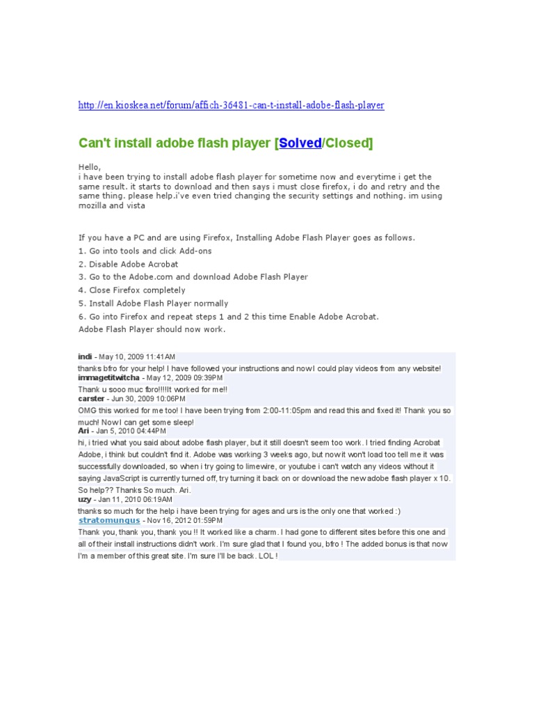 install adobe flash player for firefox