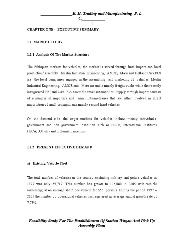 Vehicle Assembly Market Analysis Ethiopia | PDF | Axle | Car