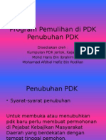 Program Pemulihan Di PDK Penubuhan PDK